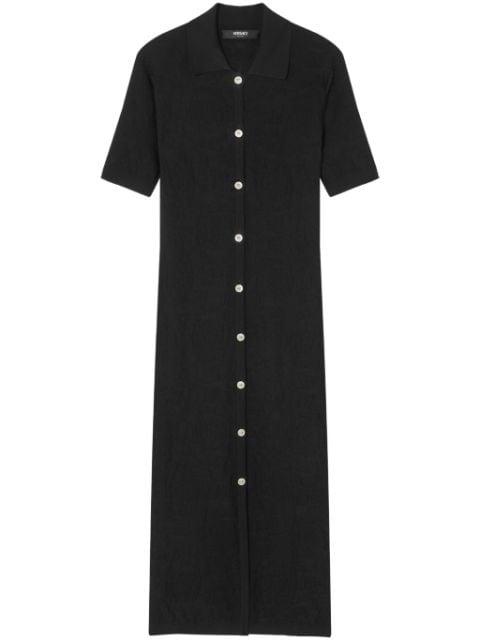Medusa Head-buttons knitted dress by VERSACE