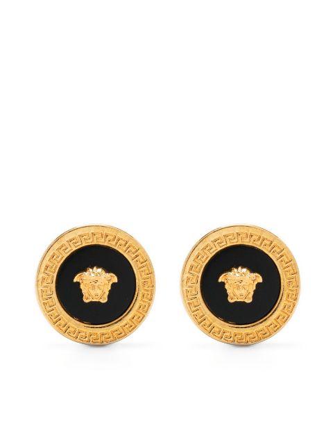 Medusa Head enamel stud earrings by VERSACE