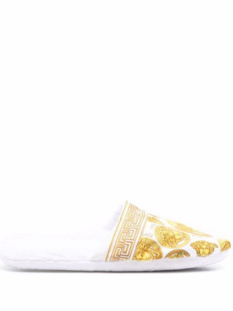 Medusa Head motif slippers by VERSACE