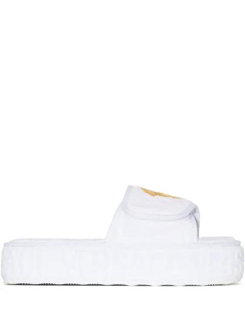 Medusa Head platform slippers by VERSACE