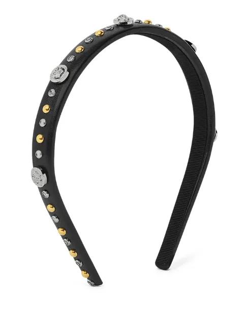Medusa Head studded headband by VERSACE
