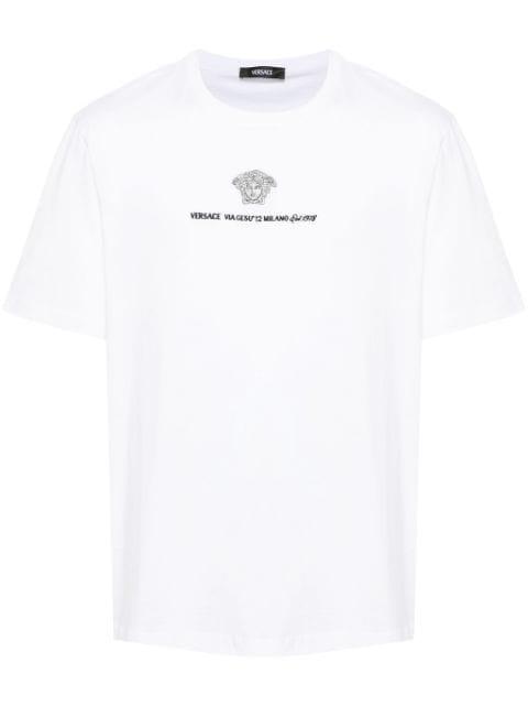 Medusa Milano embroidered T-shirt by VERSACE
