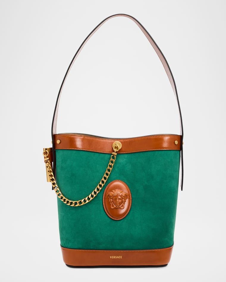 Medusa Small Suede Bucket Bag by VERSACE