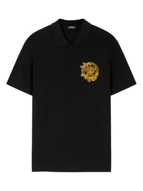 Medusa-appliqué polo shirt by VERSACE
