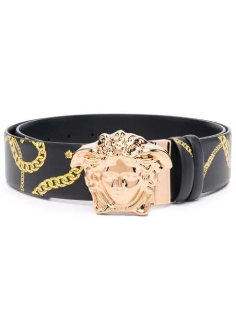 Medusa-buckle belt by VERSACE