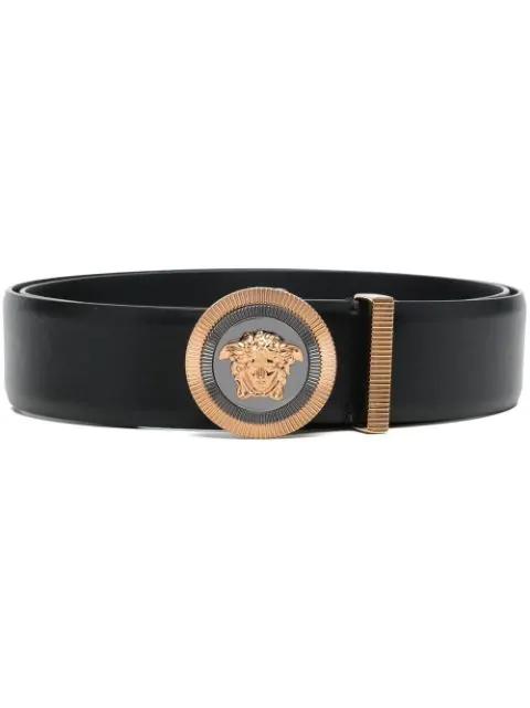 Medusa-buckle detail belt by VERSACE