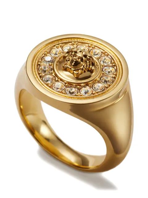 Medusa crystal ring by VERSACE