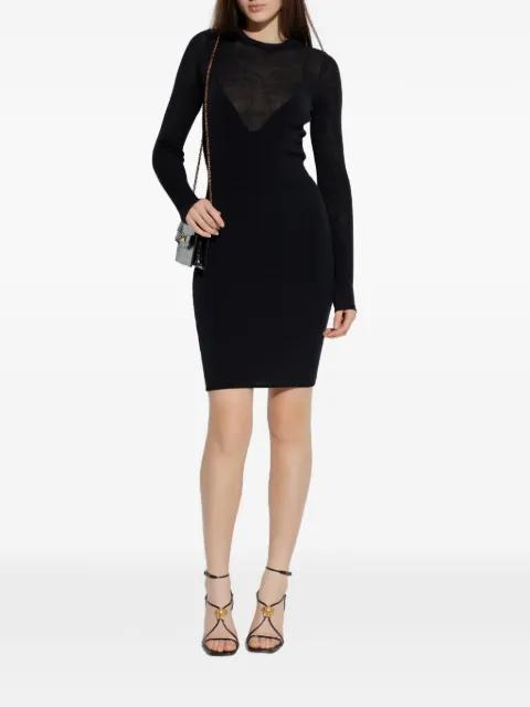 Medusa-detail long-sleeve mini dress by VERSACE