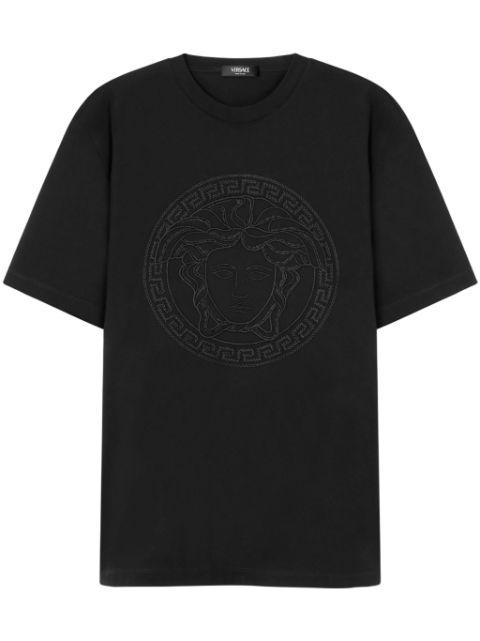 Medusa-embroidered T-shirt by VERSACE