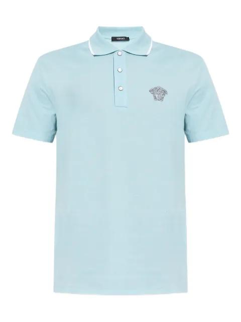 Medusa-embroidered polo shirt by VERSACE