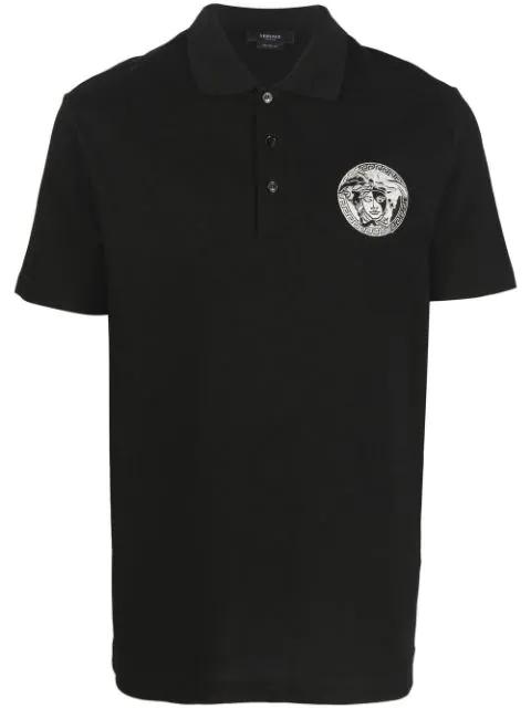 Medusa-embroidered polo shirt by VERSACE