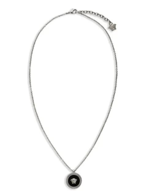Medusa enamel-pendant necklace by VERSACE