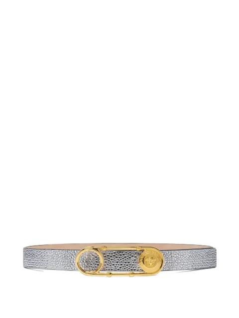 Medusa-head leather belt by VERSACE