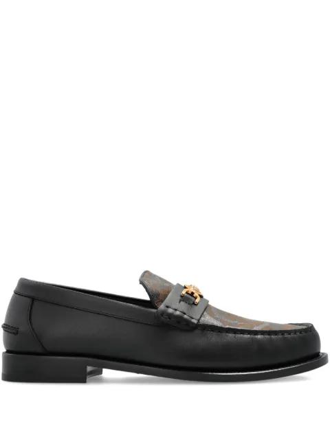 Medusa-head leather loafers by VERSACE