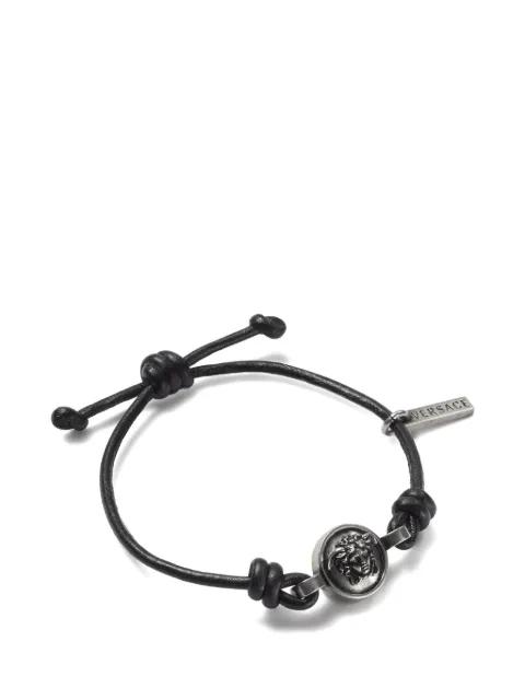Medusa leather bracelet by VERSACE
