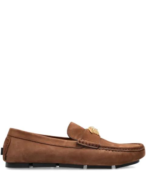 Medusa leather loafers by VERSACE