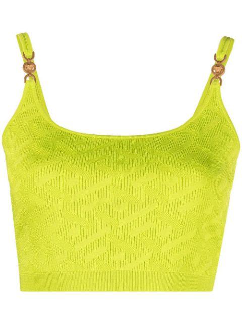 Medusa-motif knitted top by VERSACE