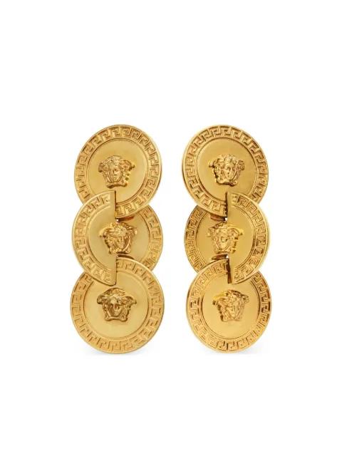 Medusa pendant drop earrings by VERSACE