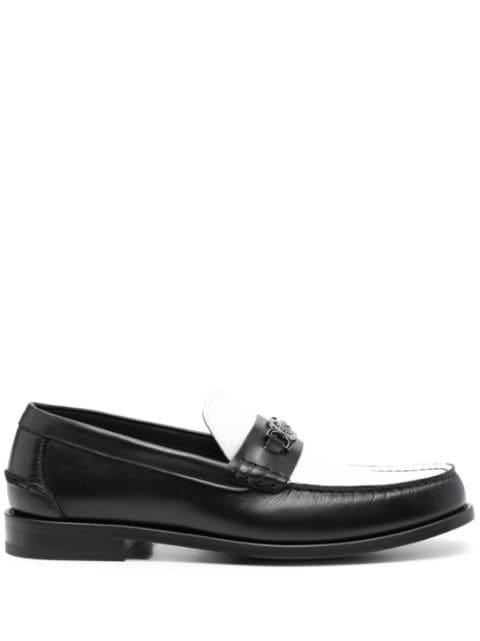 Medusa-plaque colourblock loafers by VERSACE