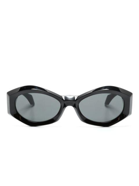 Medusa plaque irregular-frame sunglasses by VERSACE