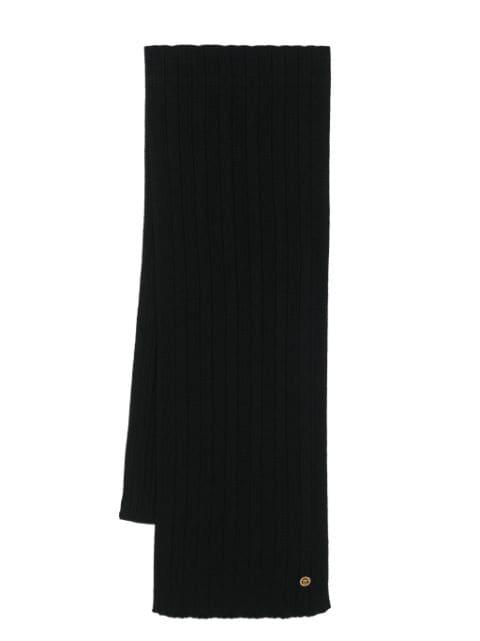 Medusa ribbed scarf by VERSACE