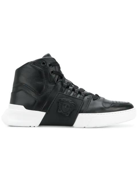 Medusa strap hi-top sneakers by VERSACE