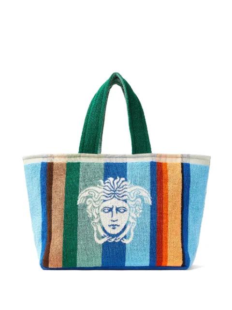 Medusa striped tote bag by VERSACE