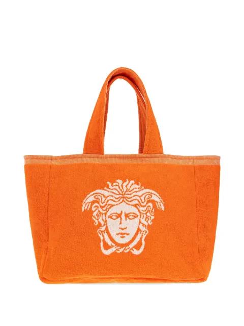Medusa terry jacquard beach bag by VERSACE