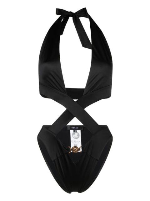 Medusa tie-fastening one-piece by VERSACE