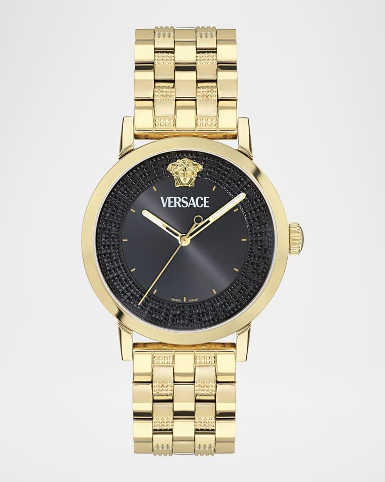 Men's Albireo 40mm IP Yellow Gold Bracelet Watch by VERSACE