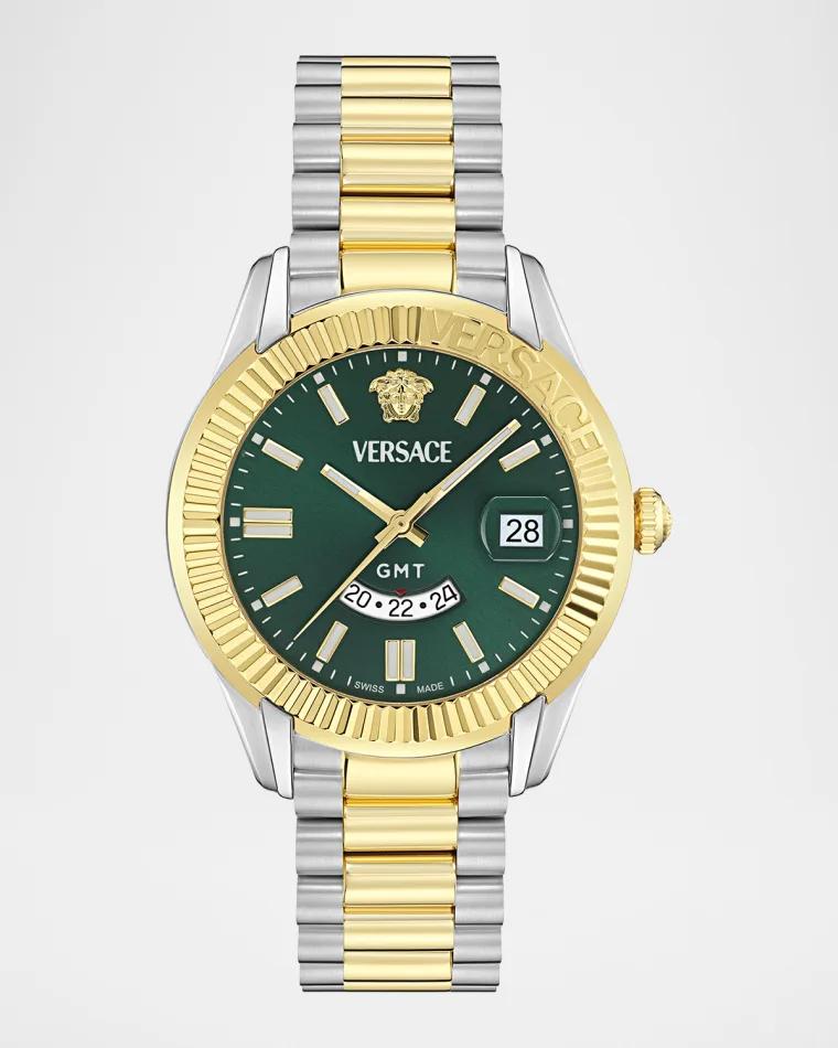 Men's Apodis 41mm Two-Tone Bracelet Watch by VERSACE