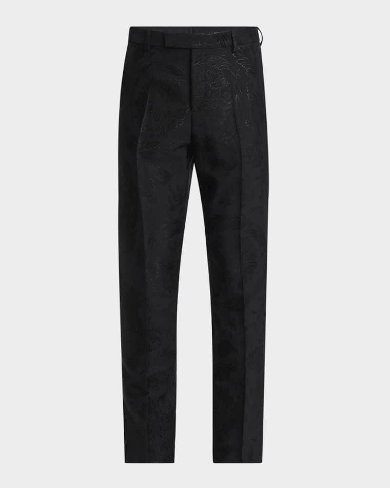 Men's Barocco Jacquard Formal Pants by VERSACE