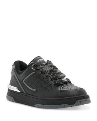 Men's Biggie Basket Leather Sneakers by VERSACE