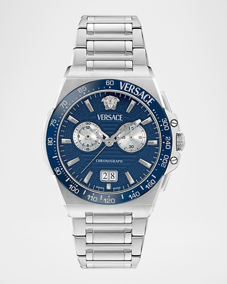 Men's Greca Reaction 43mm Stainless Steel Bracelet Watch by VERSACE