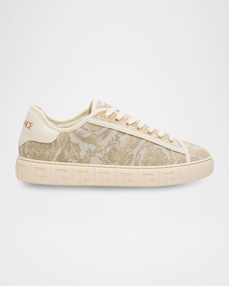 Men's La Greca Baroque Canvas Low-Top Sneakers by VERSACE