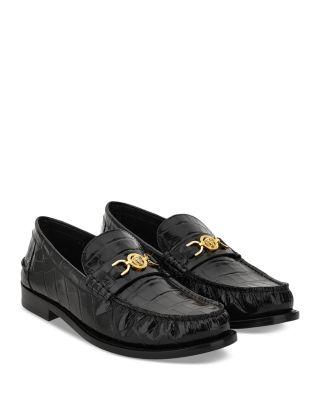 Men's Medusa '95 Croc Embossed Slip On Loafers by VERSACE
