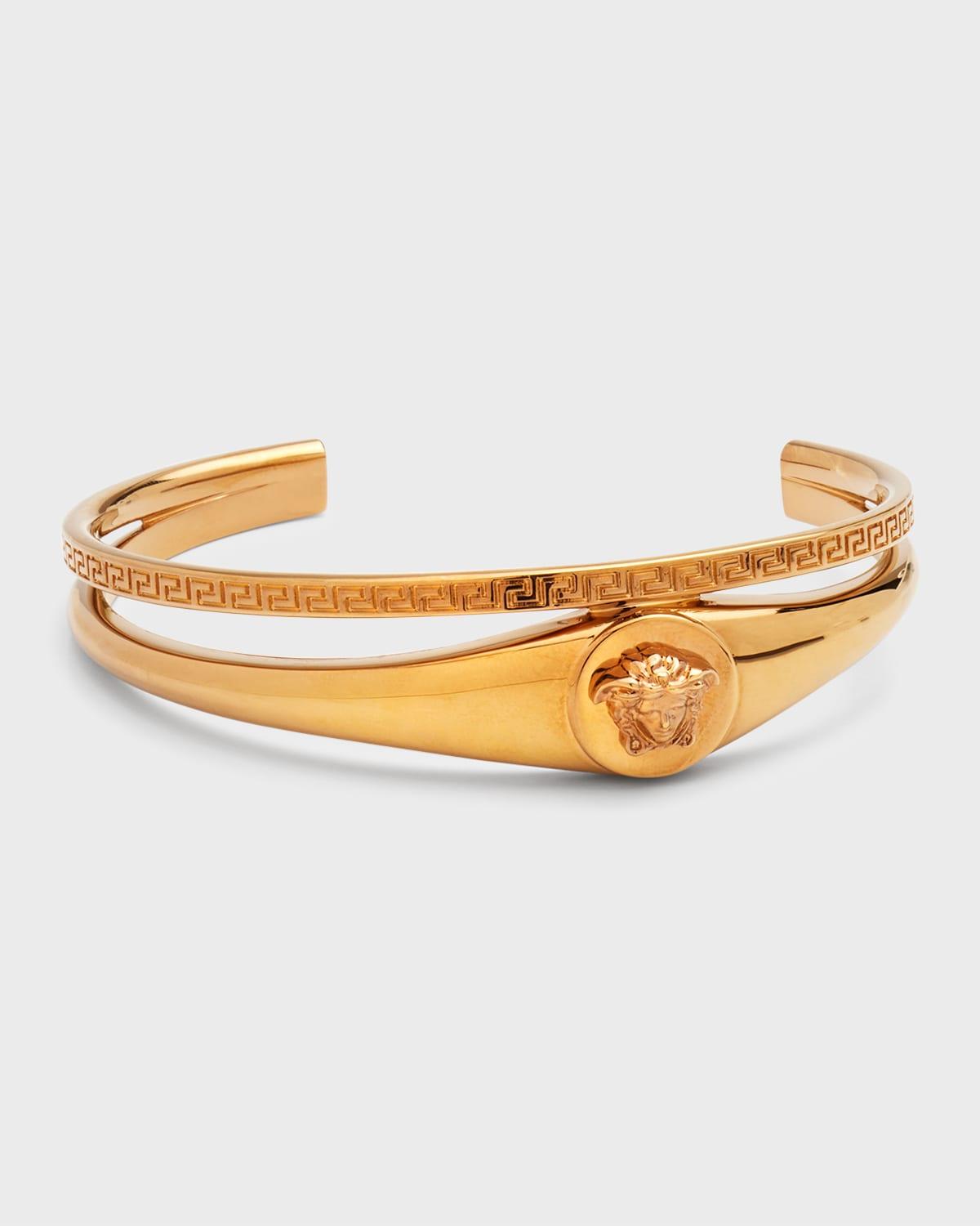 Men's Medusa Greca Double Cuff Bracelet by VERSACE