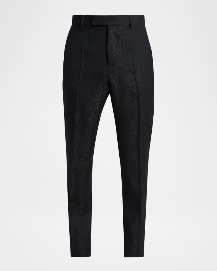 Men's Python Jacquard Formal Pants by VERSACE