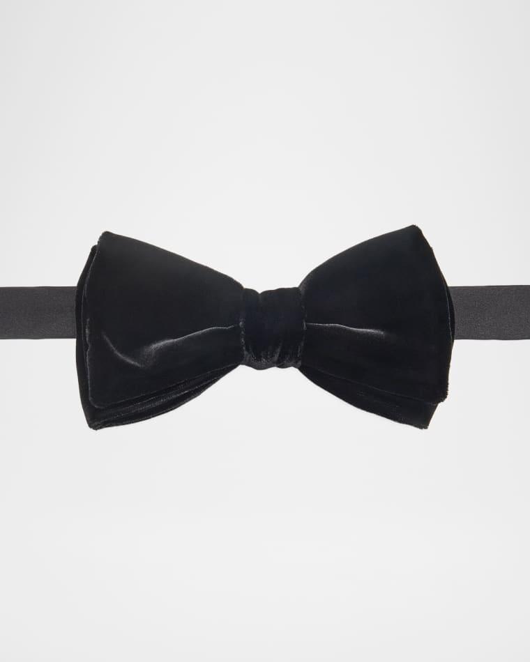 Men's Solid Velvet Bow Tie by VERSACE