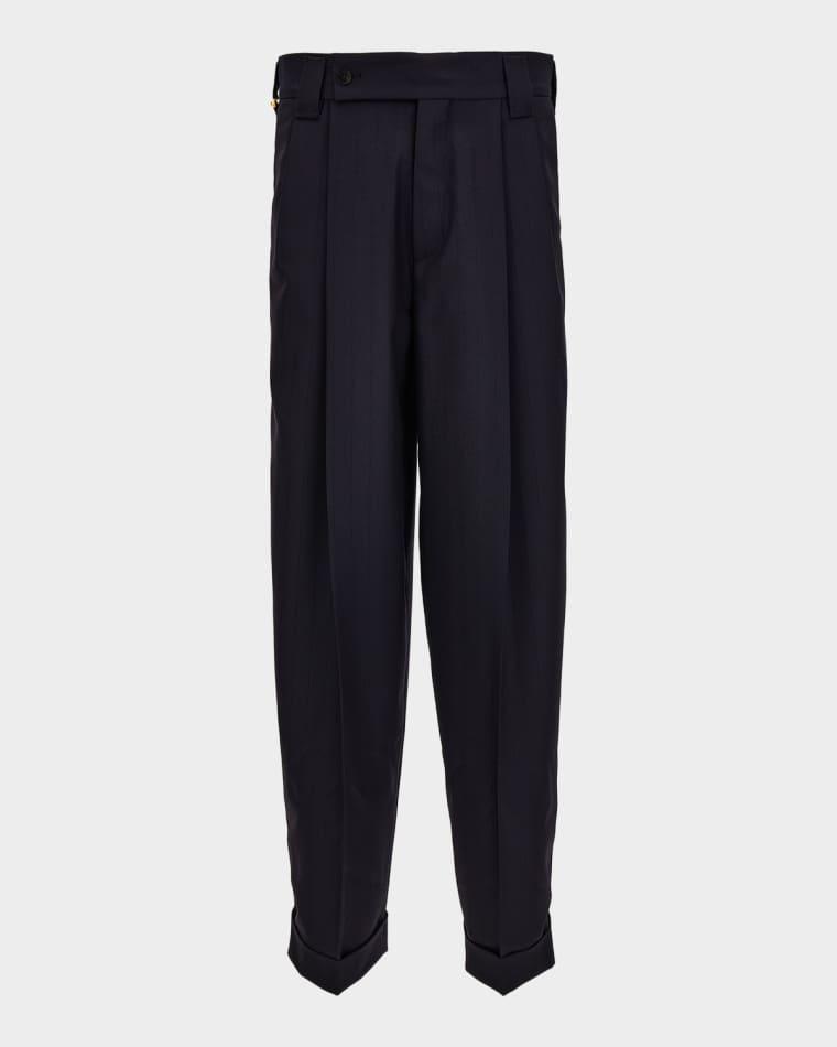 Men's Virgin Wool Trousers by VERSACE