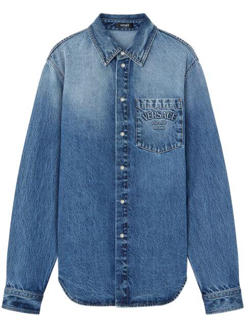 Milano Stamp denim shirt by VERSACE