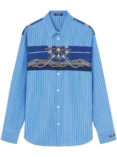 Nautical striped long-sleeve shirt by VERSACE