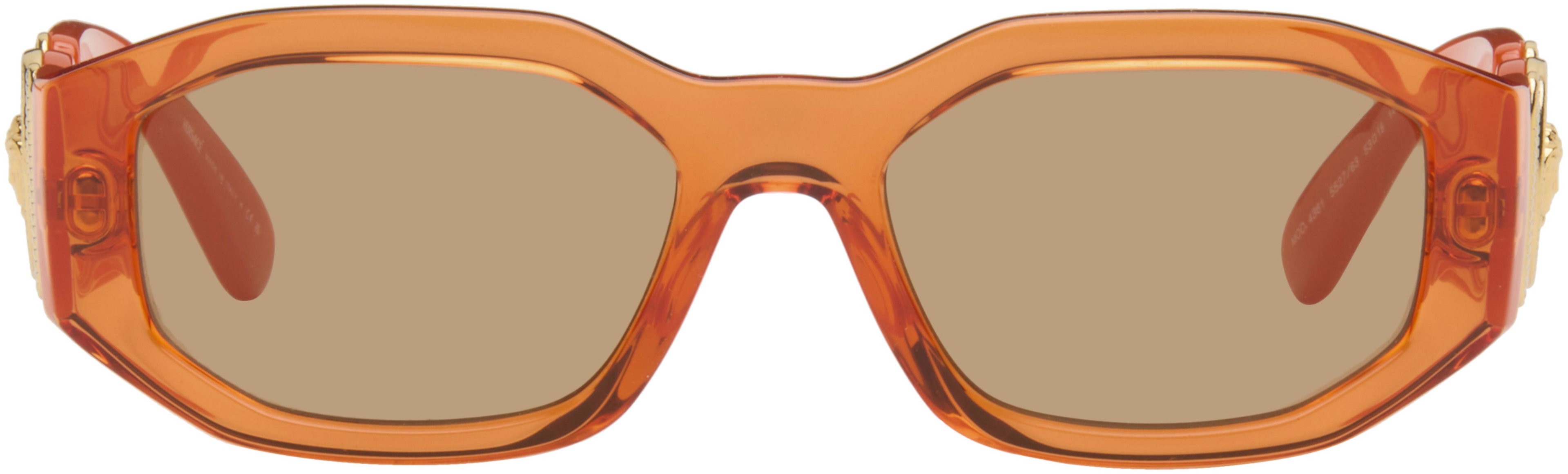 Orange Medusa Biggie Sunglasses by VERSACE