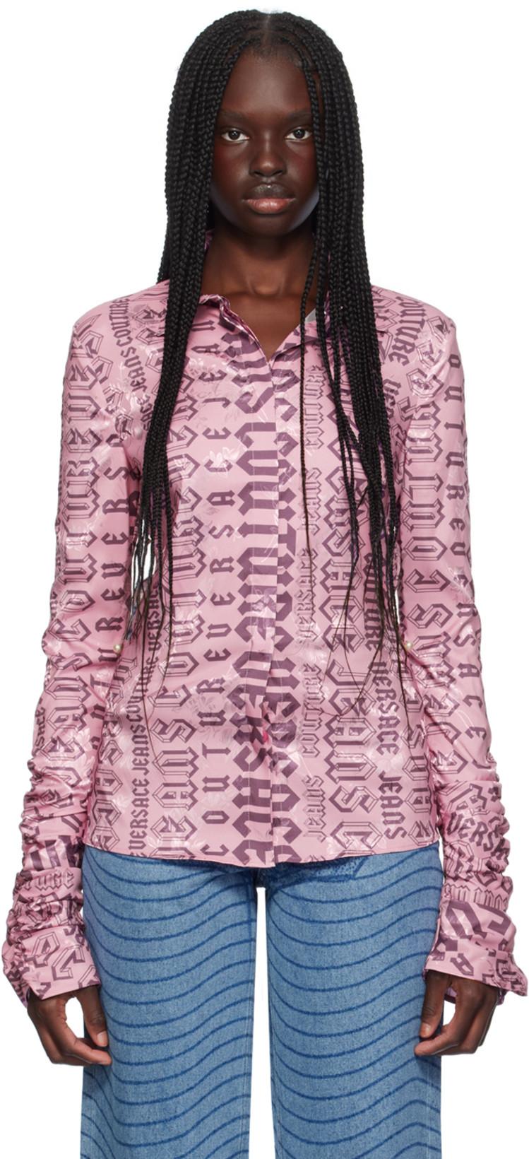 Pink Cutout Shirt by VERSACE