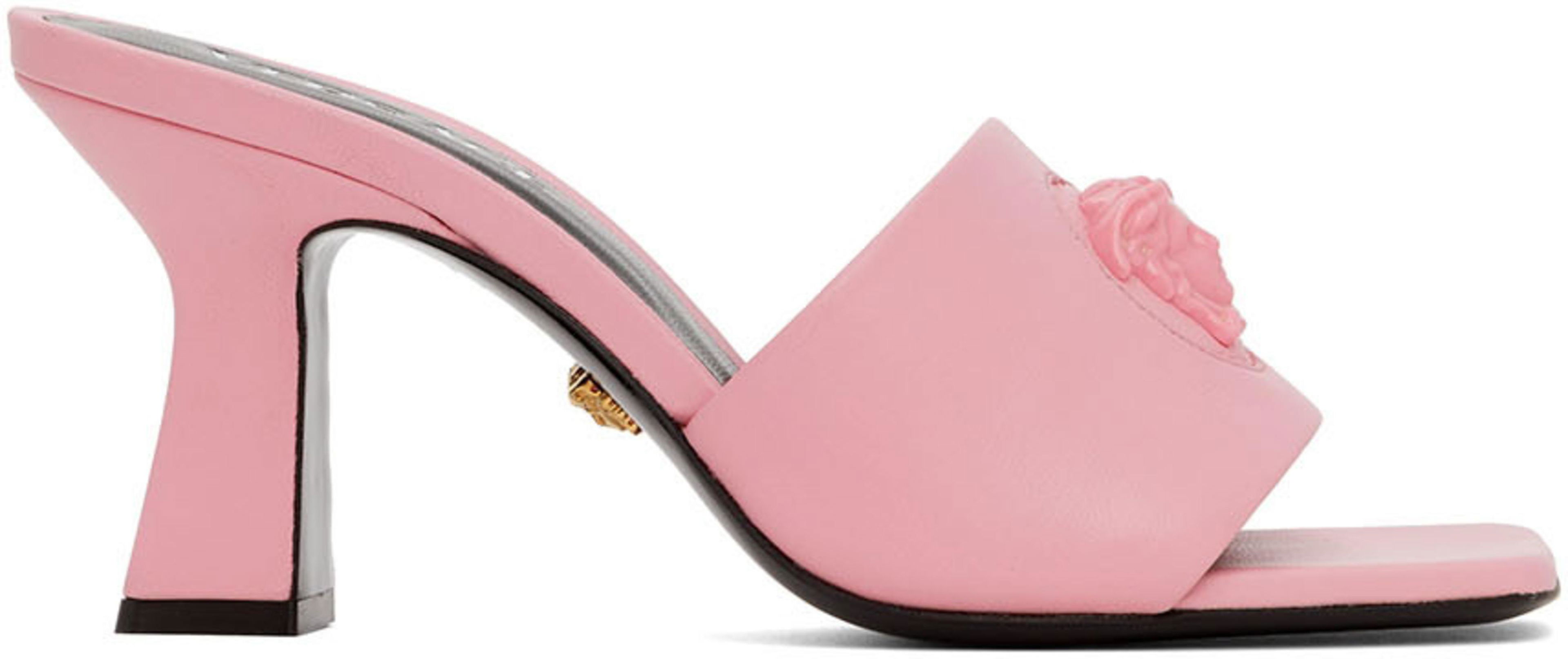 Pink Medusa Mid-Heel Mules by VERSACE