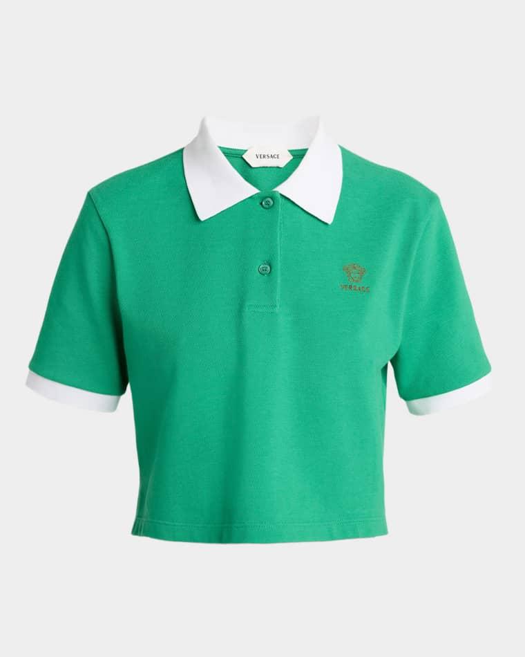 Pique Polo with Medusa Embroidery by VERSACE