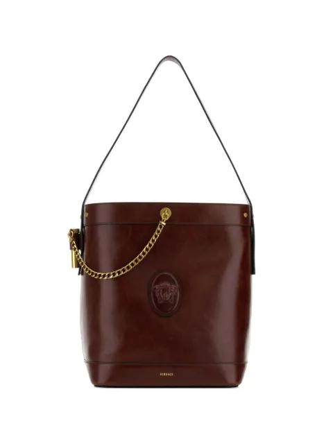 Pivot leather bucket bag by VERSACE
