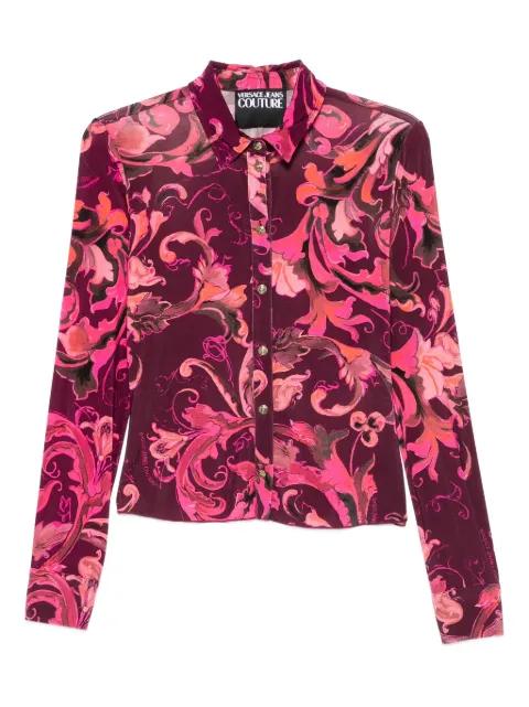 Porcelain Barocco button-up shirt by VERSACE