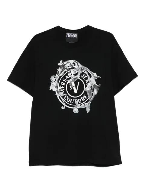 Porcelain Barocco-print cotton T-shirt by VERSACE