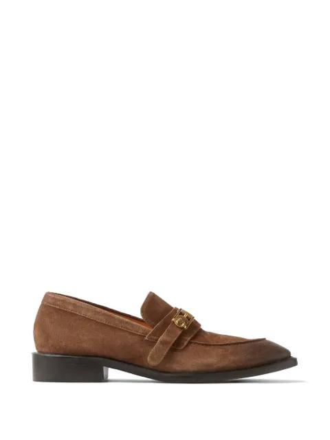 Primo suede loafers by VERSACE